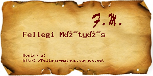 Fellegi Mátyás névjegykártya